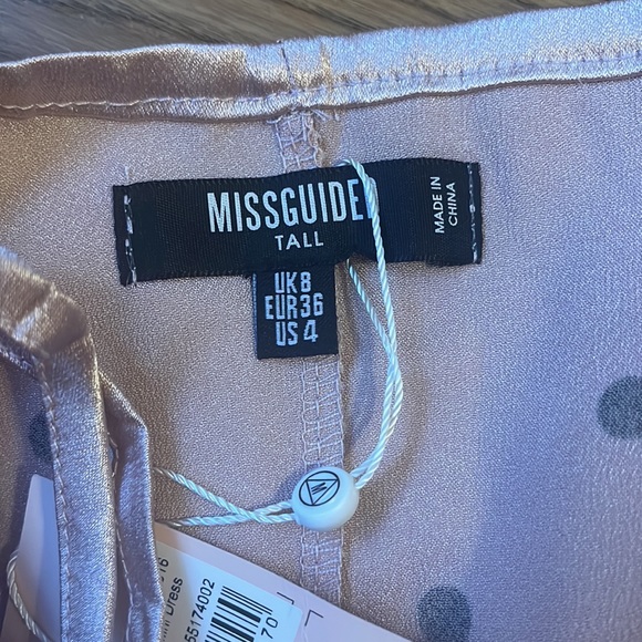 Missguided Satin Strappy Polka Dot Mini Dress - Picture 8 of 8